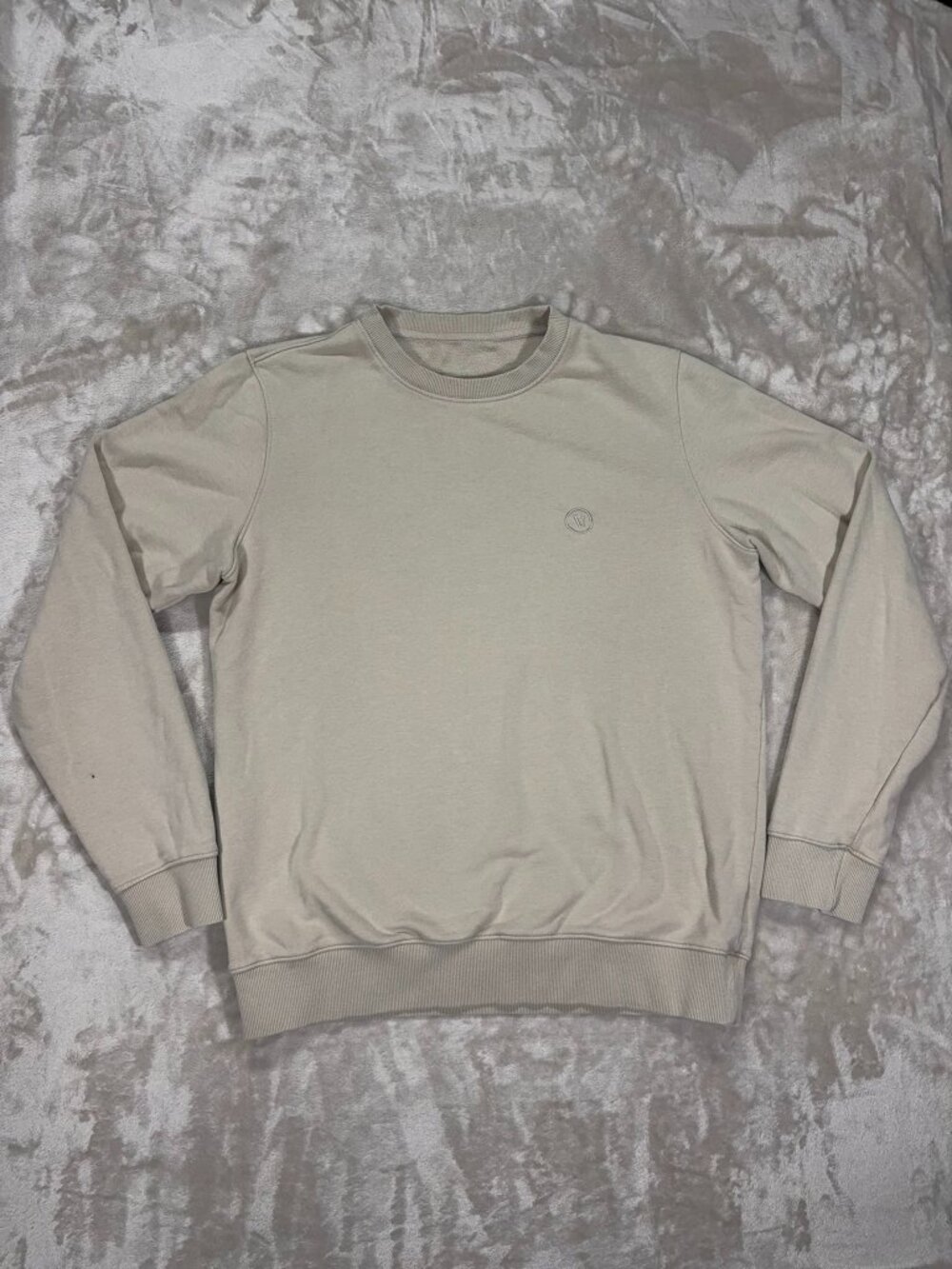 Vuori Men's Cypress Crewneck Sweatshirt Pullover Long Sleeve Cream - Size Large